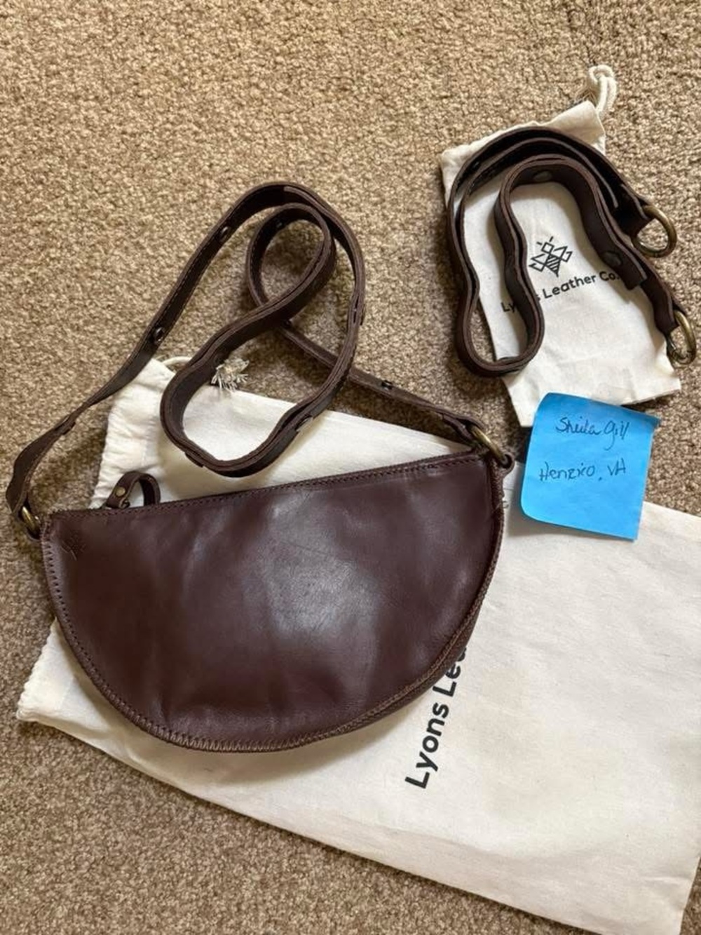 Women's Espresso Bee Brown Leather bag - Lyons Leather Co.